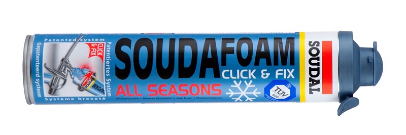 Mousse PU Soudal Soudafoam All Seasons - Click/Fix -750ml. ( 12pc.)