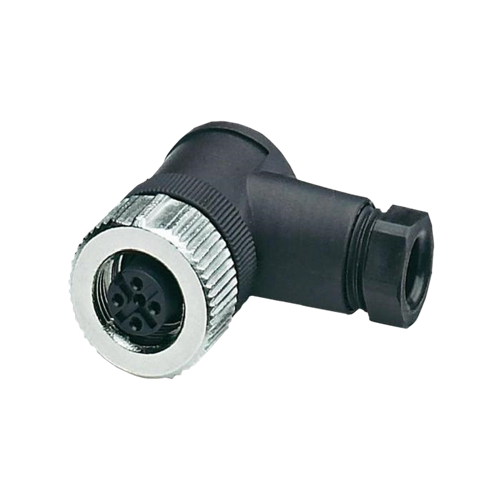 Elbow connector female M12 - 5-pin - screw terminal