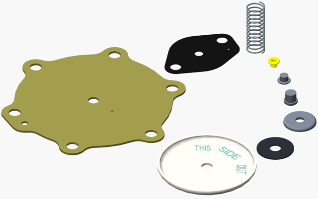 Spare parts kit for ASCO unclogging air operated valve - P/N: G353A046 and G353-063