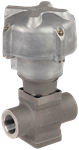 Globe valve - Straight Stainless Steel body - PTFE - G1/2" - PN40 - 2/2 - NO - Max 10 bar