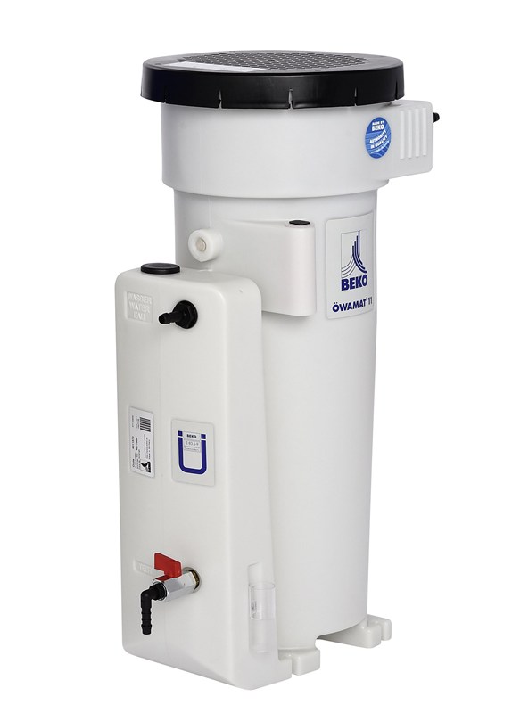Séparateurs huile/eau - Réservoir: 18.6l - Débit: 4,9 m³/min - In: 2xG1/2’’F - Out: 1 x G1/2’’F