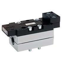 Distributeur à tiroir ISO 5599-1 taille 1 AVENTICS Série 581 - 5/2 bistable - Cde électropneumatique