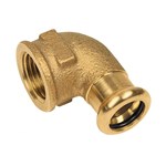 Coude pressfitting bronze  Ø 1/2" F x 18