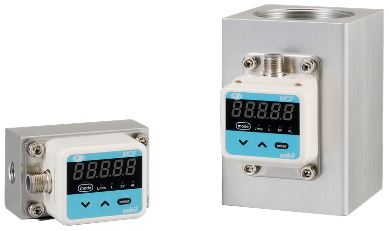 Débitmètre massique air comprimé type MCF G1/2" - Alu - PN10 - 10-500 l/min - 24/DC - 4-20mA - 60°C
