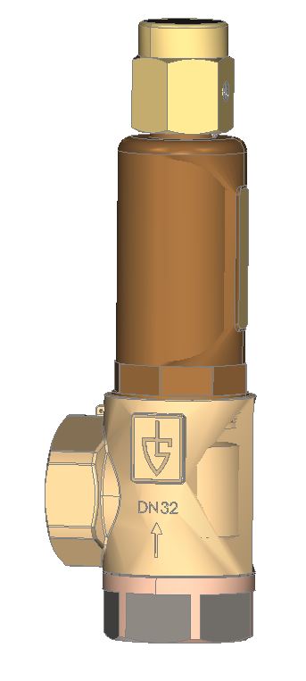 Soupape de sécurité en bronze GOETZE Série 851 - échappement canalisé - G1"F - tarage 6,0 bar
