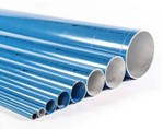 Aluminum pipe - Blue - 5,7m - ext. Ø: 80mm - Ø int.: 77,4mm - 13bar - (-)20 à 70°C