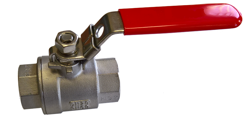 Ball valve - 316 Stainless Steel body - PTFE - G3'' FF - PN64 - 2/2 - 2 parts - 180°C