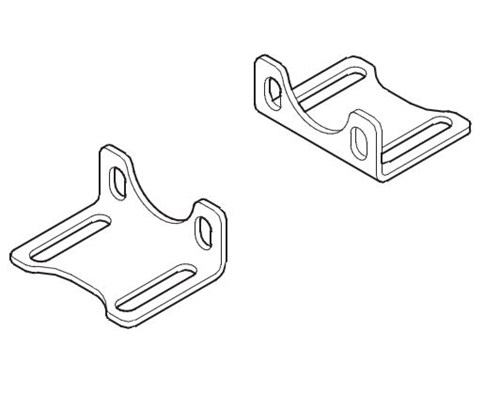 Kit d'équerres de fixation pour REGTRONIC en 1/8" et 1/4" - fourni par paire avec 4 vis M4x6