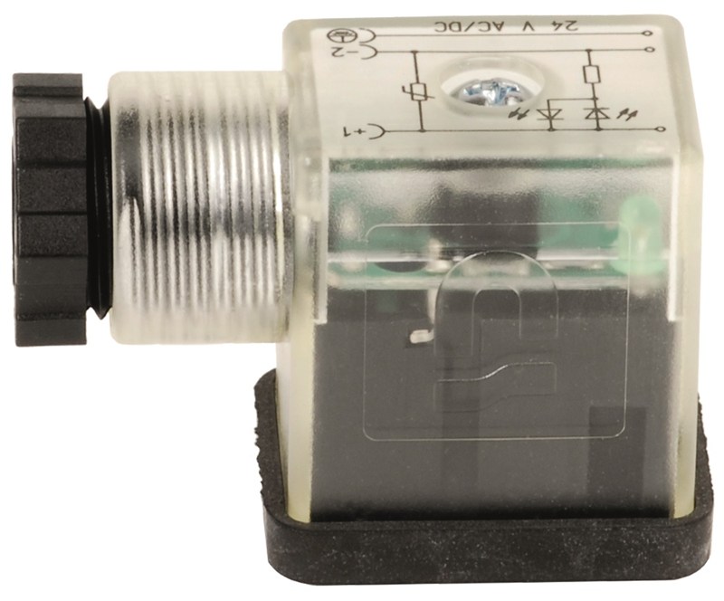 Connecteur débrochable orientable avec LED et VDR - Taille 22 - 115/DC - 115/50 - 2 broches + masse