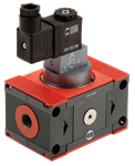 Slow start - quick exhaust valve with solenoid air pilot METAL WORK Serie APR300 - G1" - 13 bar