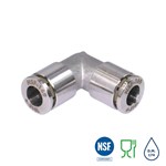 Raccord instantané push-in en inox type XVRUL - coude union égal - Ø10mm - 20 bar - 150°C