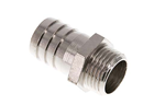 Fluted fitting - Threaded nozzle - Nickel-plated brass - 1/2" M - Ø19mm - Max pressure: 16 bar