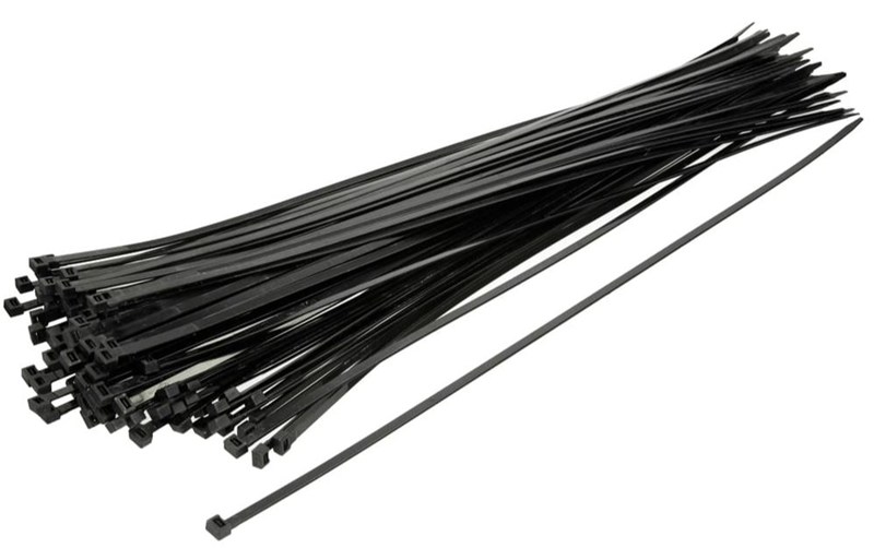Colliers de serrage noir résistants aux UV - 120mm x 2,5mm - 100 pièces