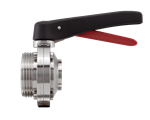 Butterfly Valve DIN Series 2 Butt Welding - Threaded - Polished 316L - EPDM - DN25 - PN16 - Lever