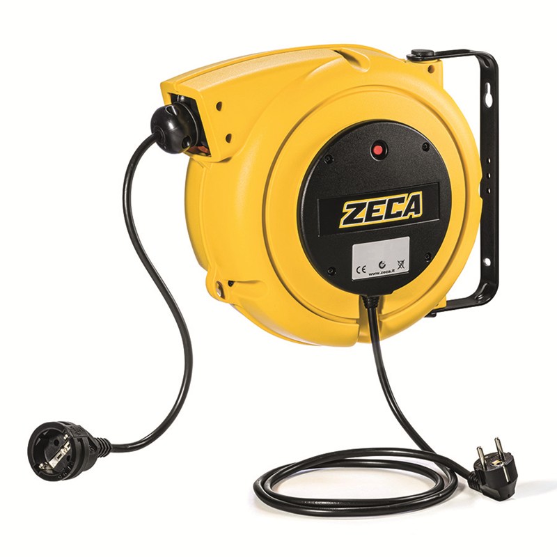 Electric hose reel - 3G1,5 - 14m +1m  - Max power: 1200W - In: sleeve / Out: plug