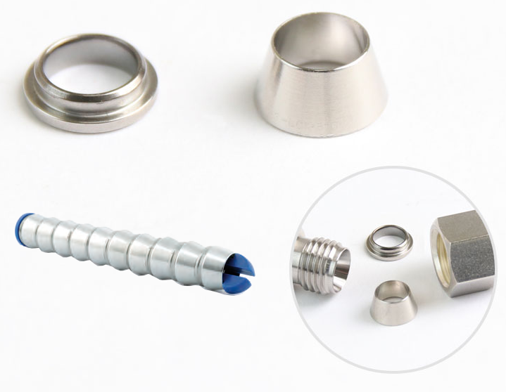 Set de 10 bagues avants + arrières pour Racc. double bague de comp. - Type SFS - Inox - 8mm