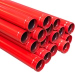 Tube acier soudé DIN 2458  Ø 139.7 x 3.6 rainuré 2 extrém. RAL3000