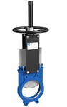 Knife Gate valve - GGG50 Cast Iron - NBR - DN50 - Wafer GN10 - PN10 - Unidir. - +80°C - Manual wheel