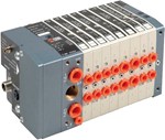 Ilots de distribution - 2x 3/2 Mono NF - Rac. inst. 4 mm ext. - Cde Electropneu.