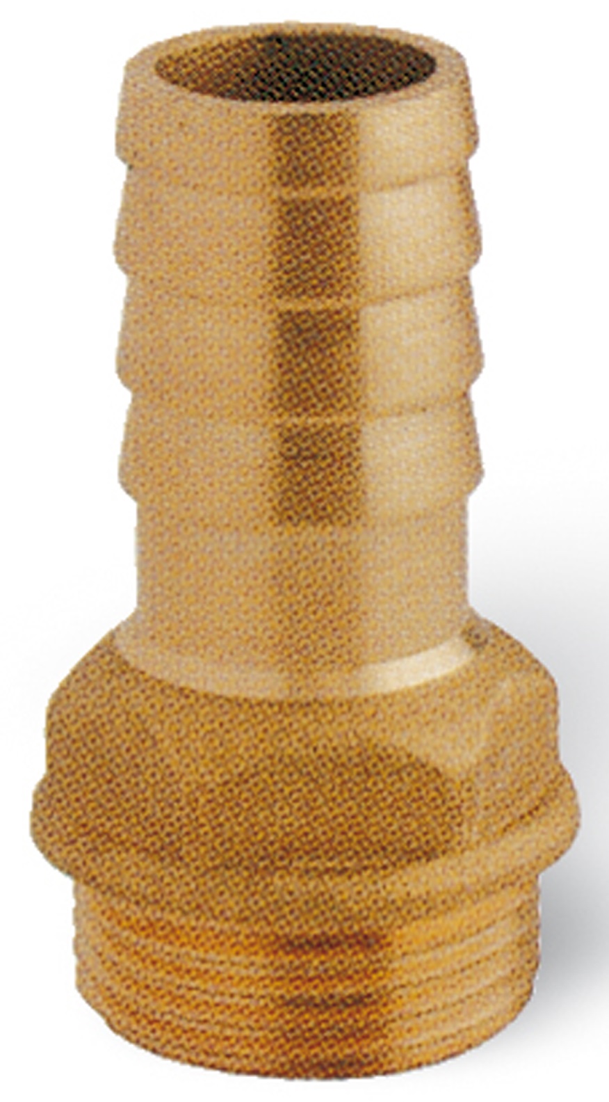 Fluted fitting - Threaded nozzle - Yellow brass - 1/4" M - Ø10mm - Max pressure: 16 bar