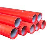 Tube acier soudé iso moyen galva  Ø 4" RAL3000