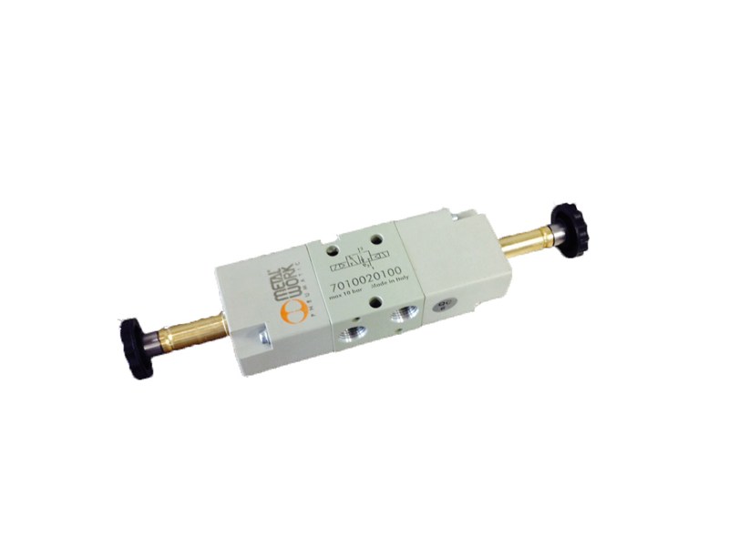 Spool valve - 3/2 Bi - G1/8" - Solenoid air operated and return - With gaskets