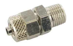 Push-On fitting - Conical stud - Nickel-plated brass - R3/8" M - Ø8X6 mm - 18 bar