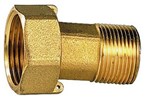 Demi-raccord + joint plat laiton  Ø 6/4" F x 5/4" M