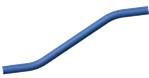 Double curve - Aluminum - Blue - ext. Ø 20 mm - L: 440 cm - 16 bar