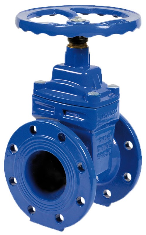 Gate valve - GGG50 Cast Iron body - EPDM - DN350 - Flanges GN10 - (+)110°C - Manually operated