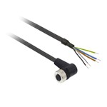 M12 connector - Elbow 90° - 5 poles - 10m cable