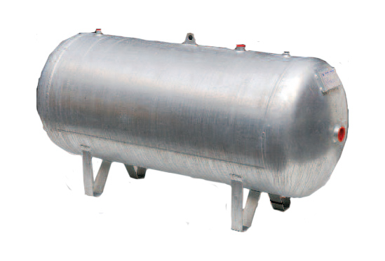 Horizontal tank for compressed air - Galvanized steel - Capacity: 100 L - Max pressure: 11 bar