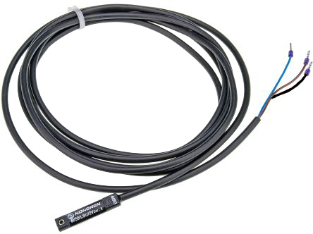 Magneto Resistive position detector, for cylinders with T groove, 3 wires, 10 to 30 VDC