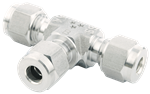 Raccord à double bague de comp. pour tubes inox - Té union égal Type ST - Inox - 1/2" - +455°C