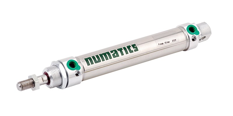 Round cylinder ISO 6432 Full Stainless Steel - Ø 25 - Stroke: 60 - Pressure: 10 bar - Double effet--