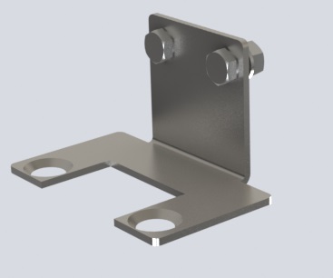 Arcade inférieure côté vanne en acier inox - plan de pose F07