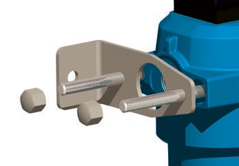 Wall bracket for 2 filters BOGE TYPE F260 to F380