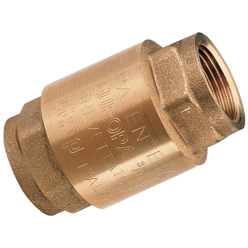 Clapet anti-retour - Laiton - NBR - G3/8" FF - PN25 - Montage toute position - 100°C