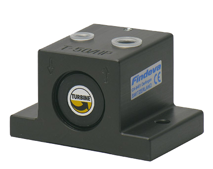 Vibrateurs rotatif à turbine FINDEVA - Alu anodisé - G3/8" - 10000 coups/min - 6060N - 430l/min