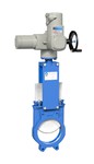 Knife Gate valve - GGG50 Cast Iron - Metal - DN125 - Wafer GN10 - PN10 - Unidir. - +80°C - Electric