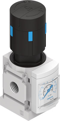 Régulateur FESTO Série MS - G1/4" - Régul : 0,3 à 4 bar - P. max : 14 bar - Q: 2100 l/min