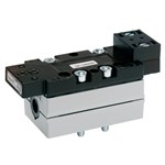 Distributeur à tiroir ISO 5599-1 taille 1 AVENTICS Série 581 - 5/3 centre ouvert - Cde électropneu