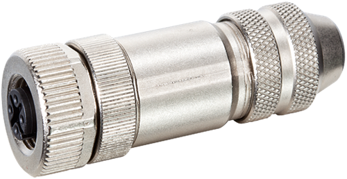 Straight connector female M12 - 5-pin - screw terminal