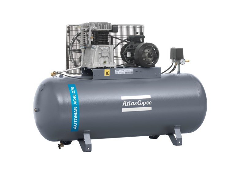Piston Compressor - 342 l/min - 270 l - 11 bar - 2 cylinders - 2 stages - 1x  3 kW - 3 x 400 V
