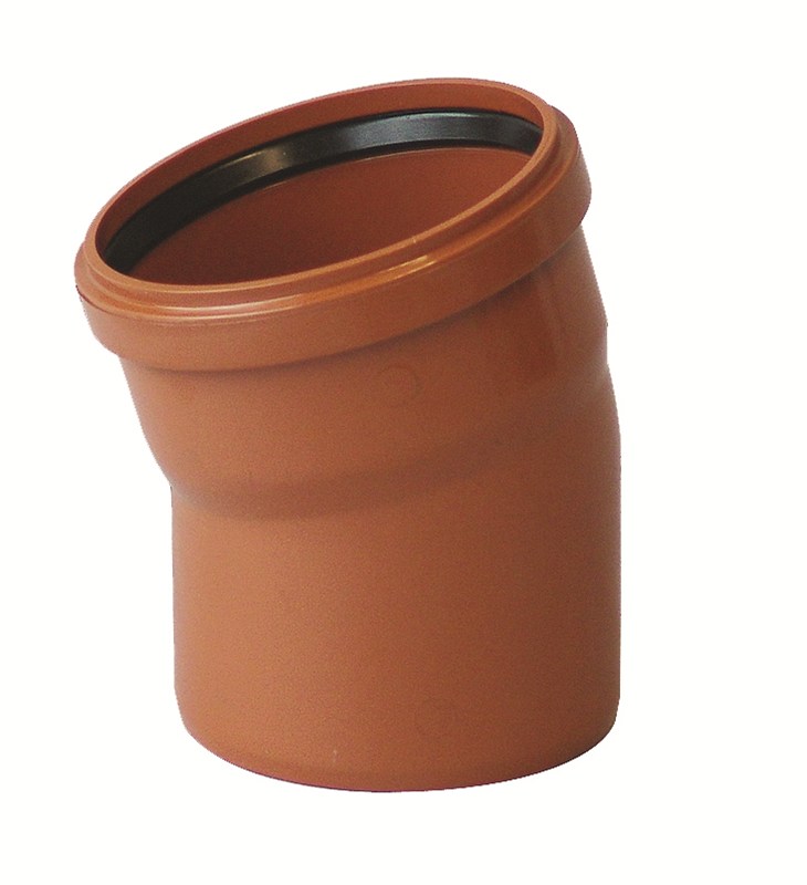 Coude 15° PVC égout rouge  Ø 125*