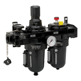 FRL + shut-off valve Serie BL68 G3/4" - 40 µm - 17 bar - Automatic drain - 0,4 to 8 bar