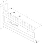 Trayco - Console murale  L=300  galvanisé à chaud #
