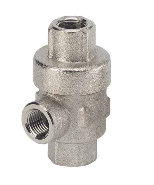 Echappement rapide - Laiton nickelé - 3/8" FF - 0,5 à 12 bar