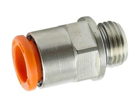 Raccords pour tubes - Droit cylindrique - Laiton nickelé - 3/8" M - Ø10 mm - 16 bar