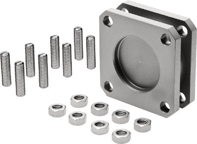 Pièce de montage dos à dos - Alliage d'aluminium forgé - Ø 63 mm